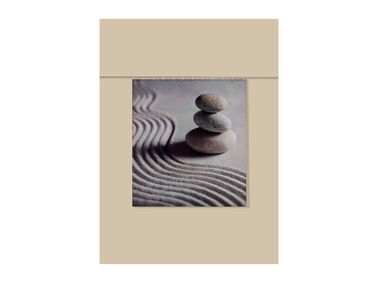Shower curtain Zen Garden design 180 x 180cm - British product