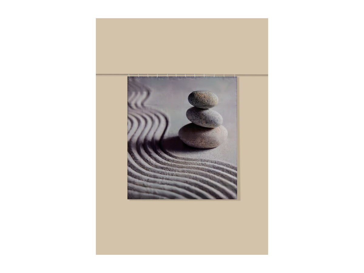 Shower curtain Zen Garden design 180 x 180cm - British product