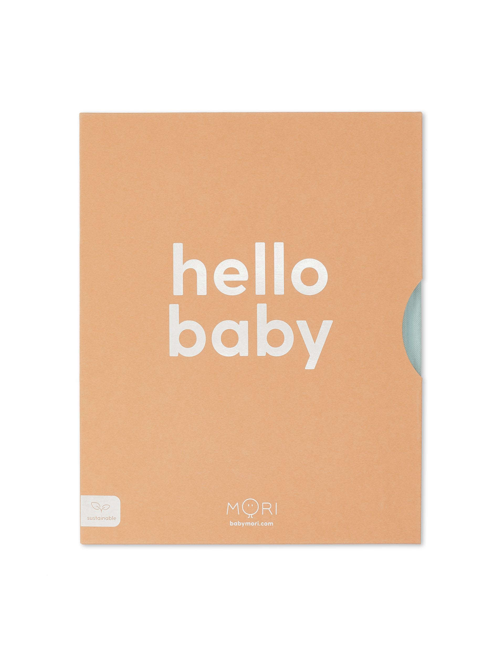 MORI Hello Baby memory book for recording baby milestones - British product
