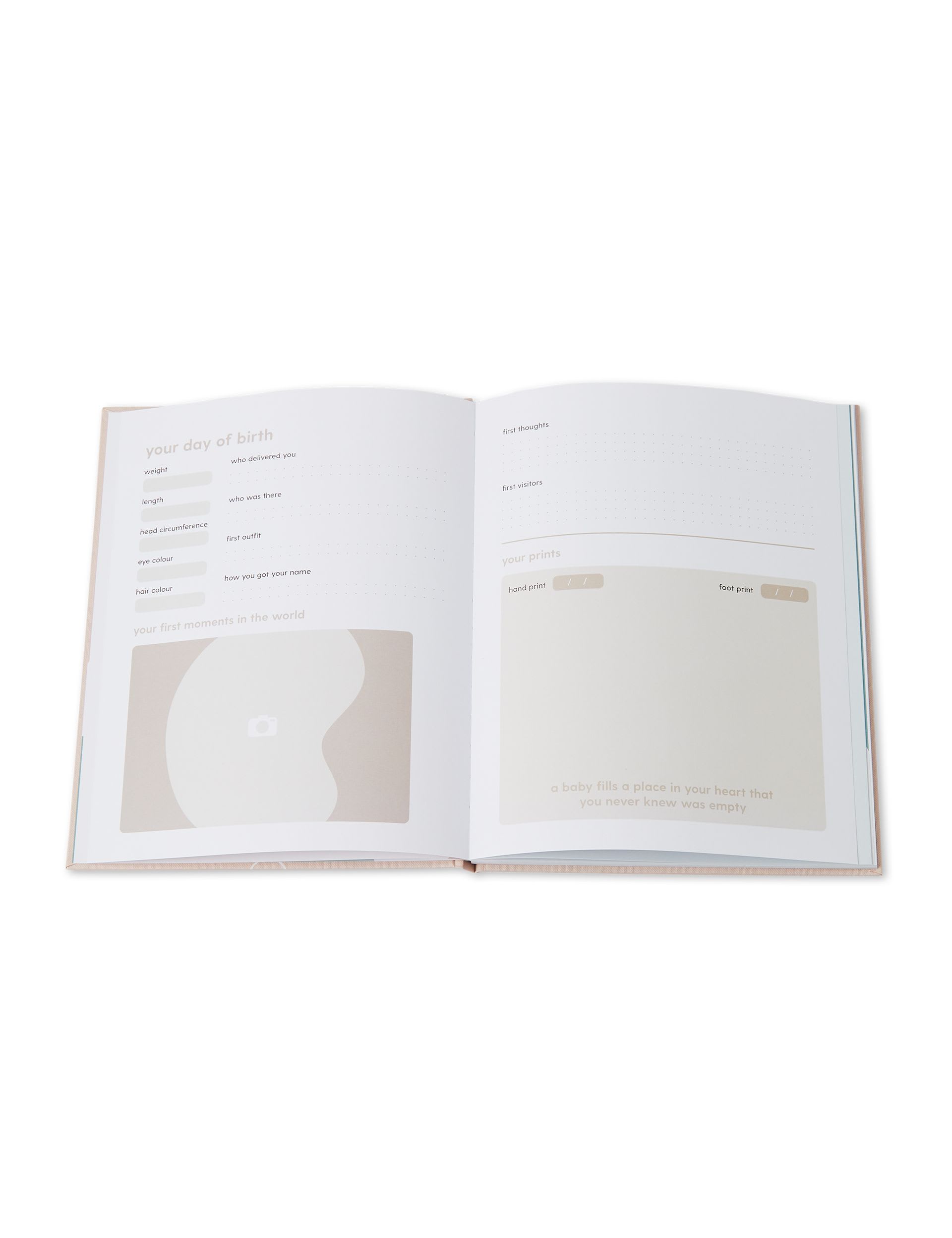MORI Hello Baby memory book for recording baby milestones - British product