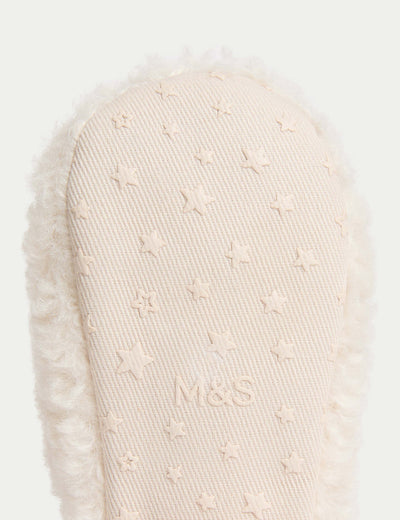 Chaussons ballerines bébé en borg pour nourrissons 0-18 mois