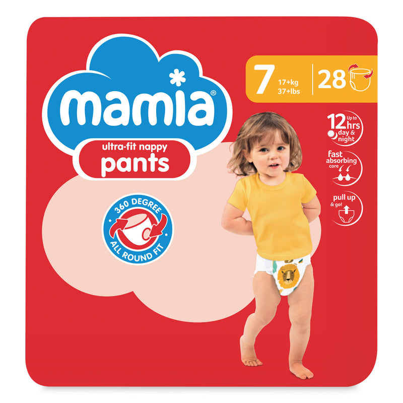 Baby nappy pants size 7, 28 pack - British product
