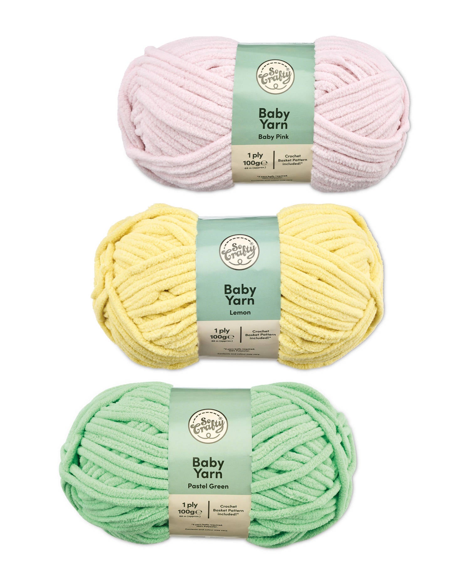 So Crafty baby yarn 1 ply 100g - British product