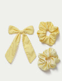 Back to School scallop bow and scrunchie hair set, UK version