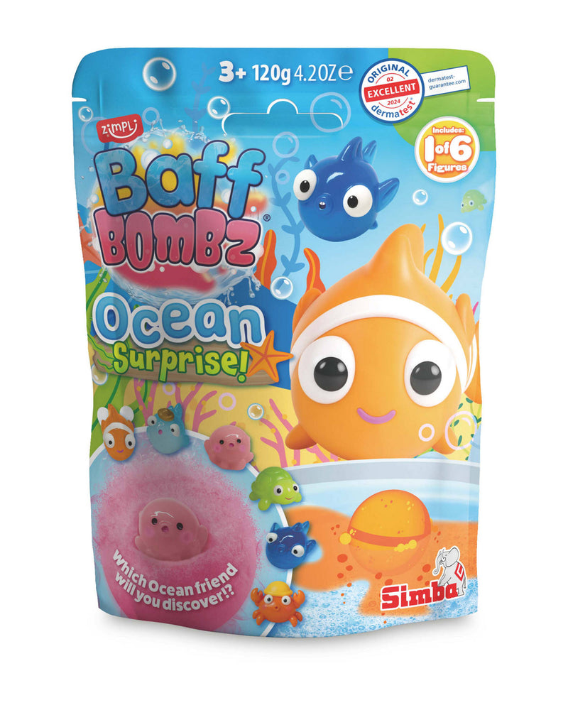 Baff Bombz Bath Bomb with Surprise Figure - Chick, Bunny or Butterfly 100g