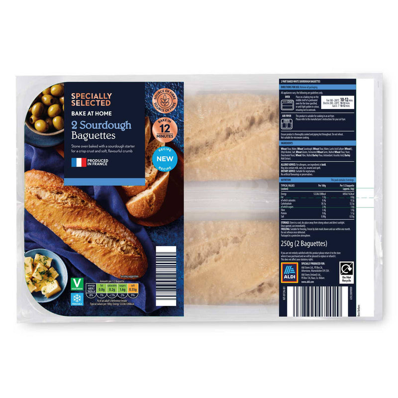 Bake at Home stonebaked baguettes with sourdough - British product