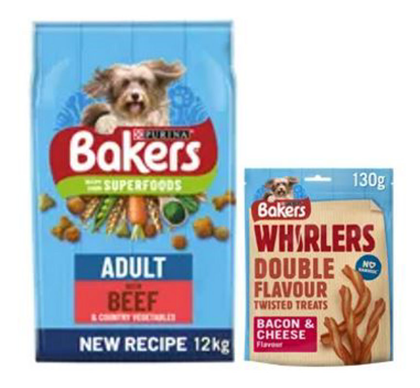 Bakers Adult Dry Dog Food and Bakers Whirlers Bundle