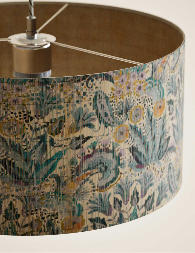 Bamboo print shade, natural finish, 38 cm height, UK version