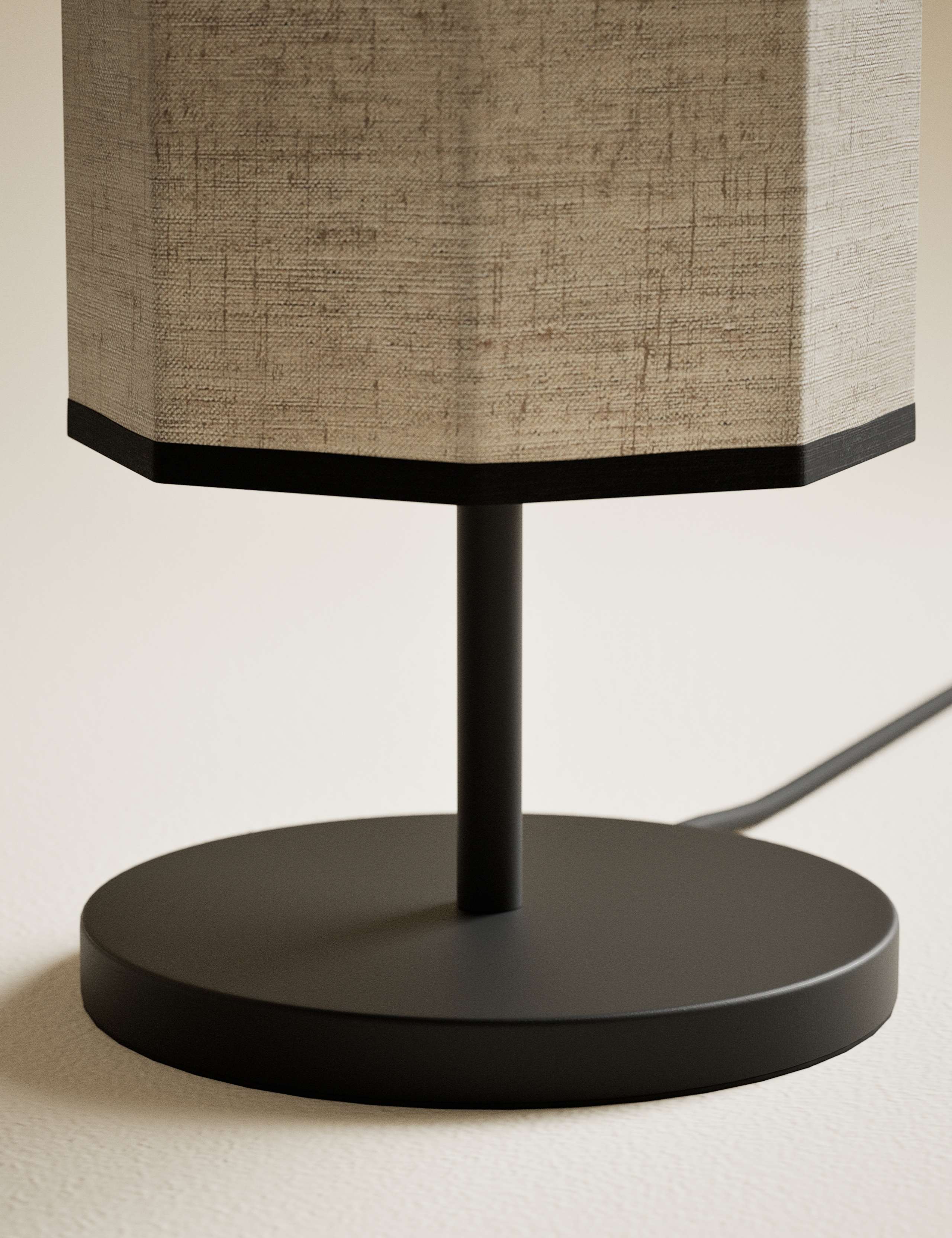 M&S Band Table Lamp with hexagon fabric shade 50cm (British brand)
