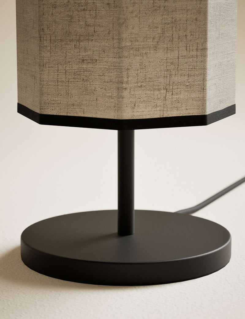 M&S Band Table Lamp with hexagon fabric shade 50cm (British brand)