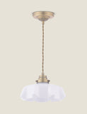 Laura Ashley Banham fluted glass pendant light - British product