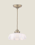 Laura Ashley Banham fluted glass pendant light - British product