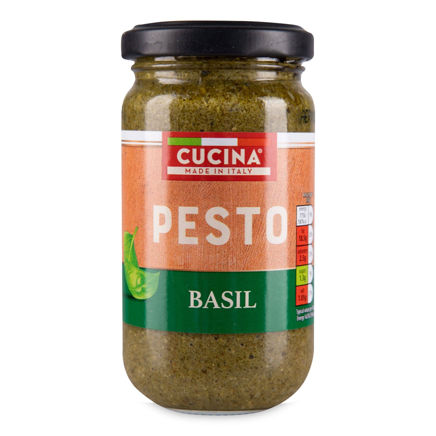 Basil pesto, British condiment, imported from the UK