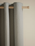 Basketweave eyelet curtains, imported from the UK