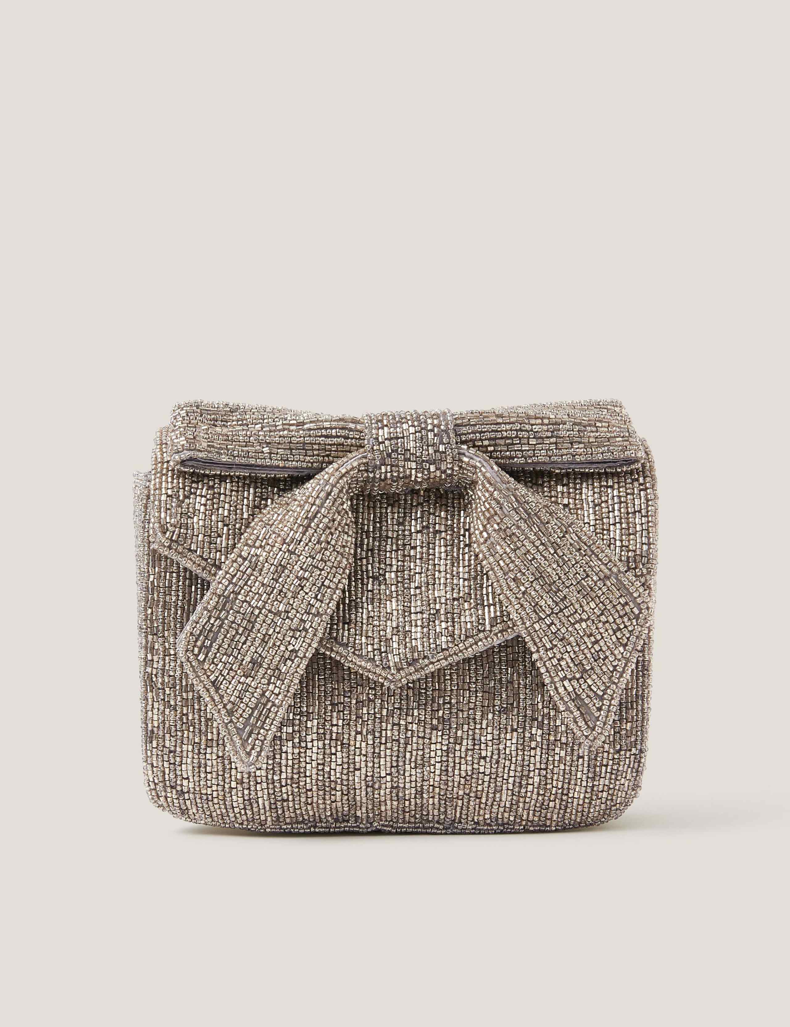 Monsoon Clutch mit Schleife und Kettenträger (britische Marke)