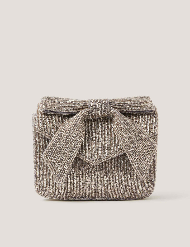 Monsoon Clutch mit Schleife und Kettenträger (britische Marke)