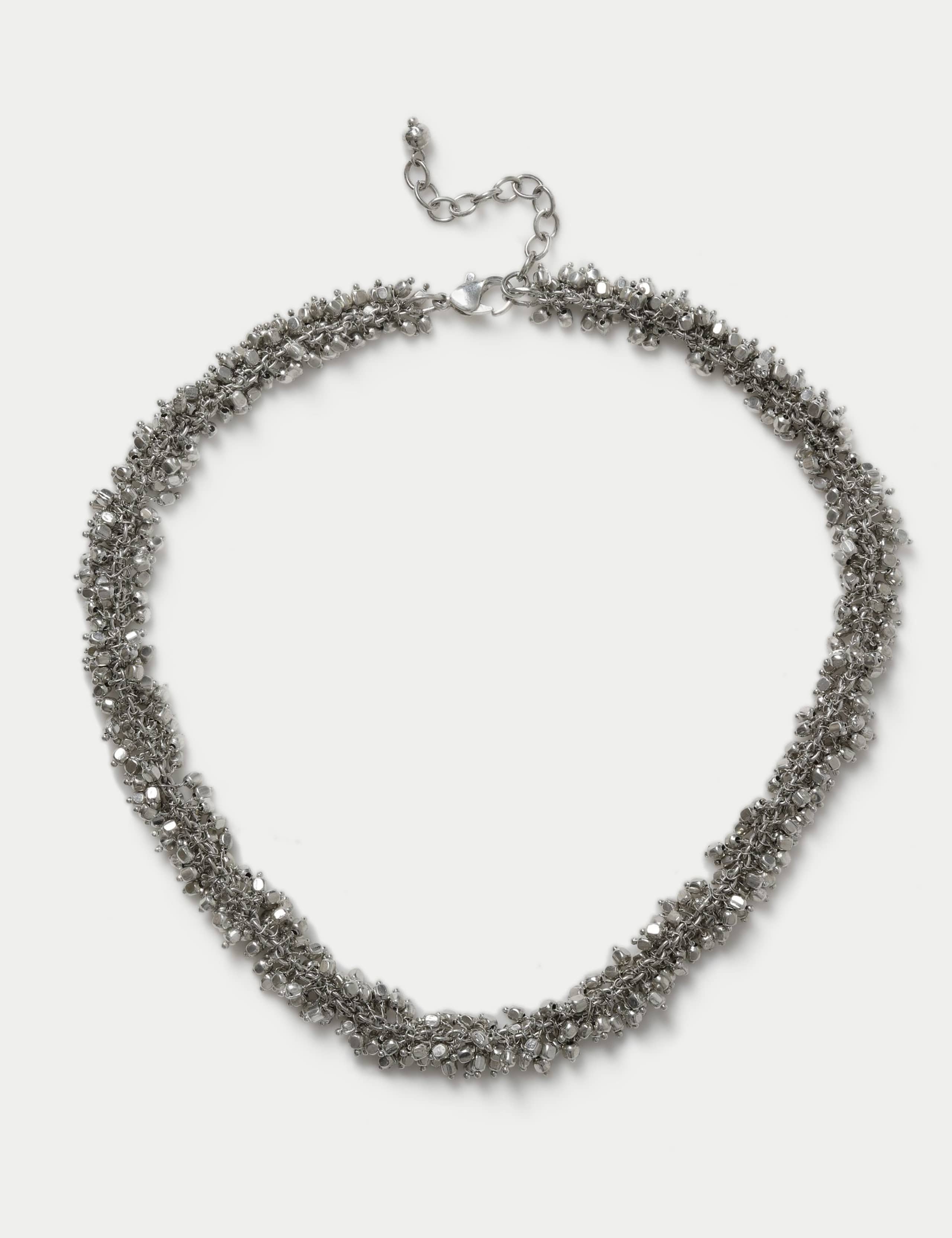 Beaded cluster necklace 410mm iron copper, imported from the UK