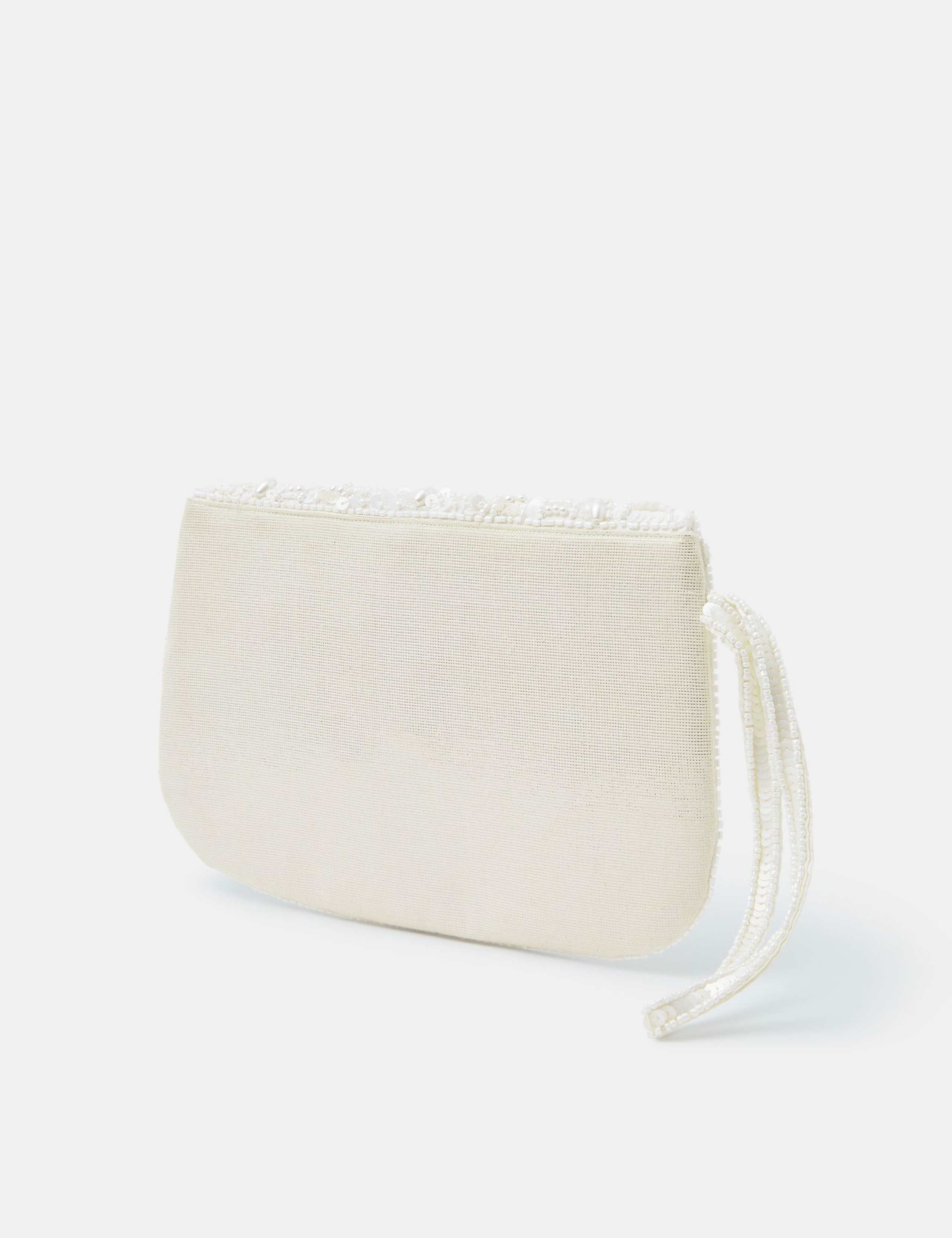Accessorize beaded embellished clutch bag with sequins, imported from the UK