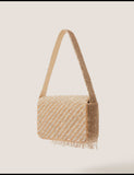 Monsoon beaded shoulder bag metallic zig-zag pattern (British brand)