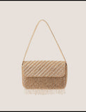 Monsoon beaded shoulder bag metallic zig-zag pattern (British brand)