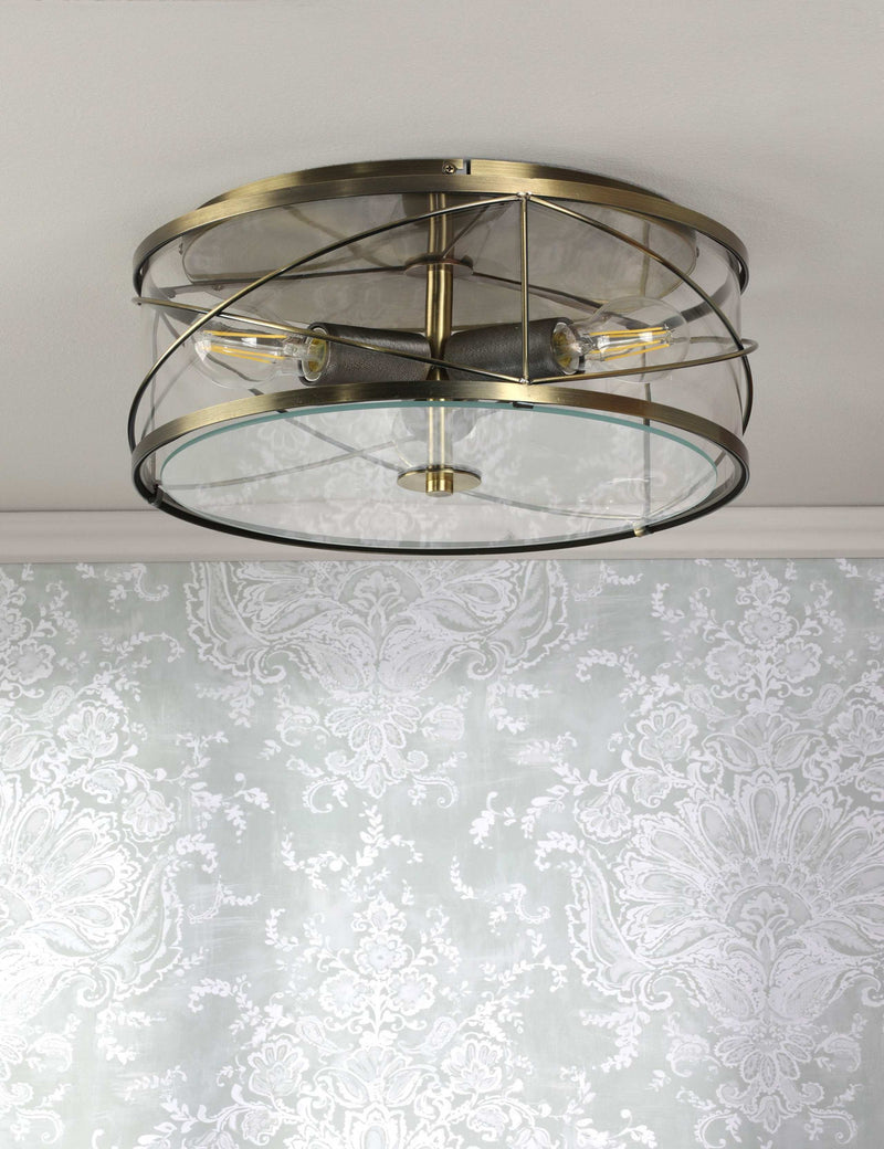 Laura Ashley Beckworth flush ceiling light, UK version