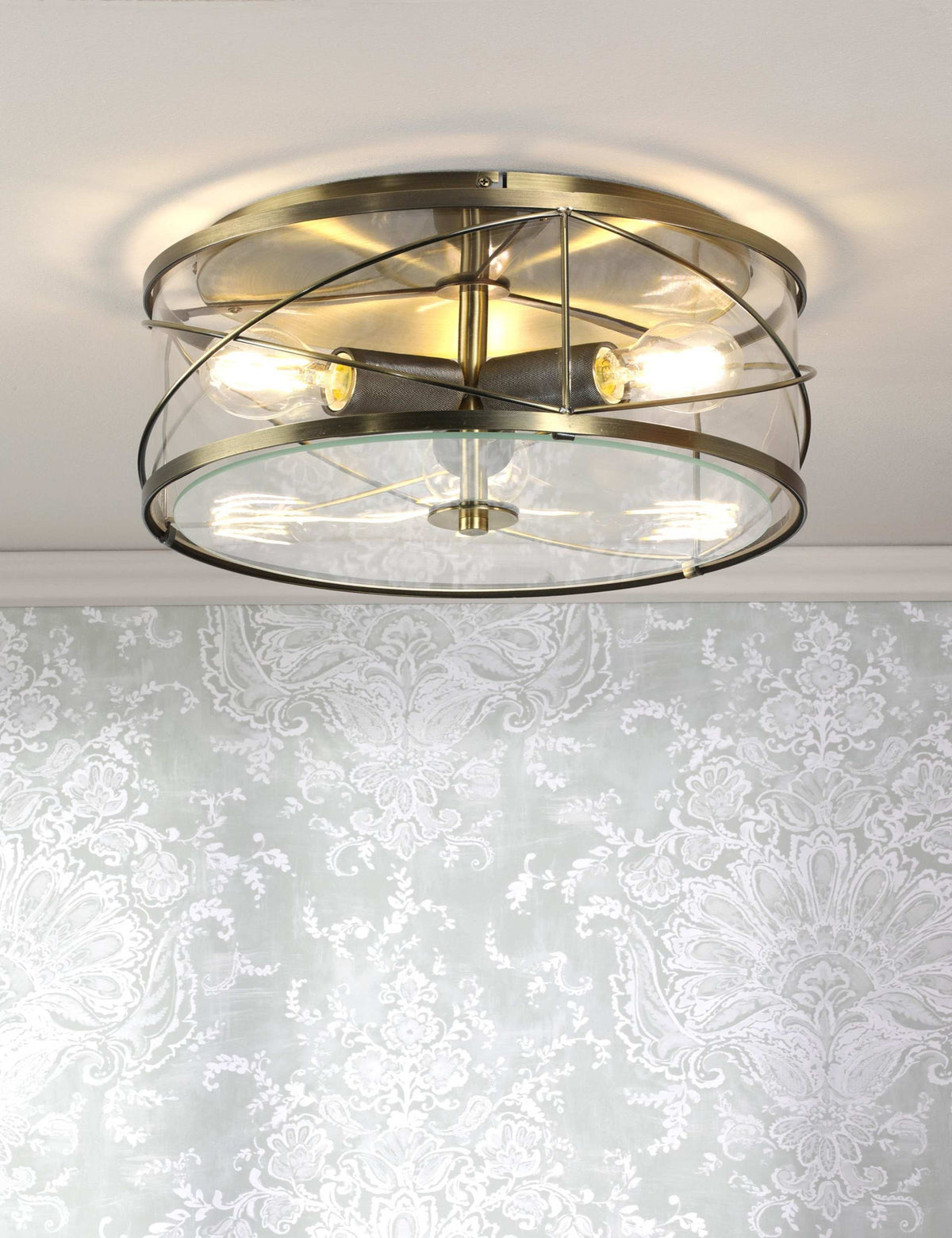 Laura Ashley Beckworth flush ceiling light, UK version
