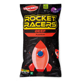 Beef Rocket Racers beef flavour maize and potato snacks - British product