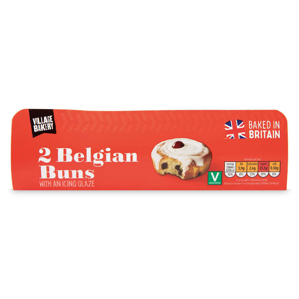 Belgian buns made with wheat flour (British brand)