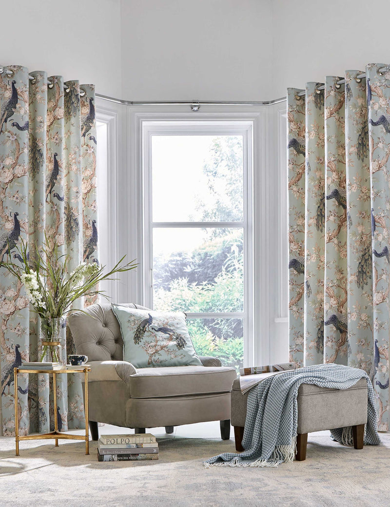 Laura Ashley Belvedere pure cotton eyelet curtains, UK version