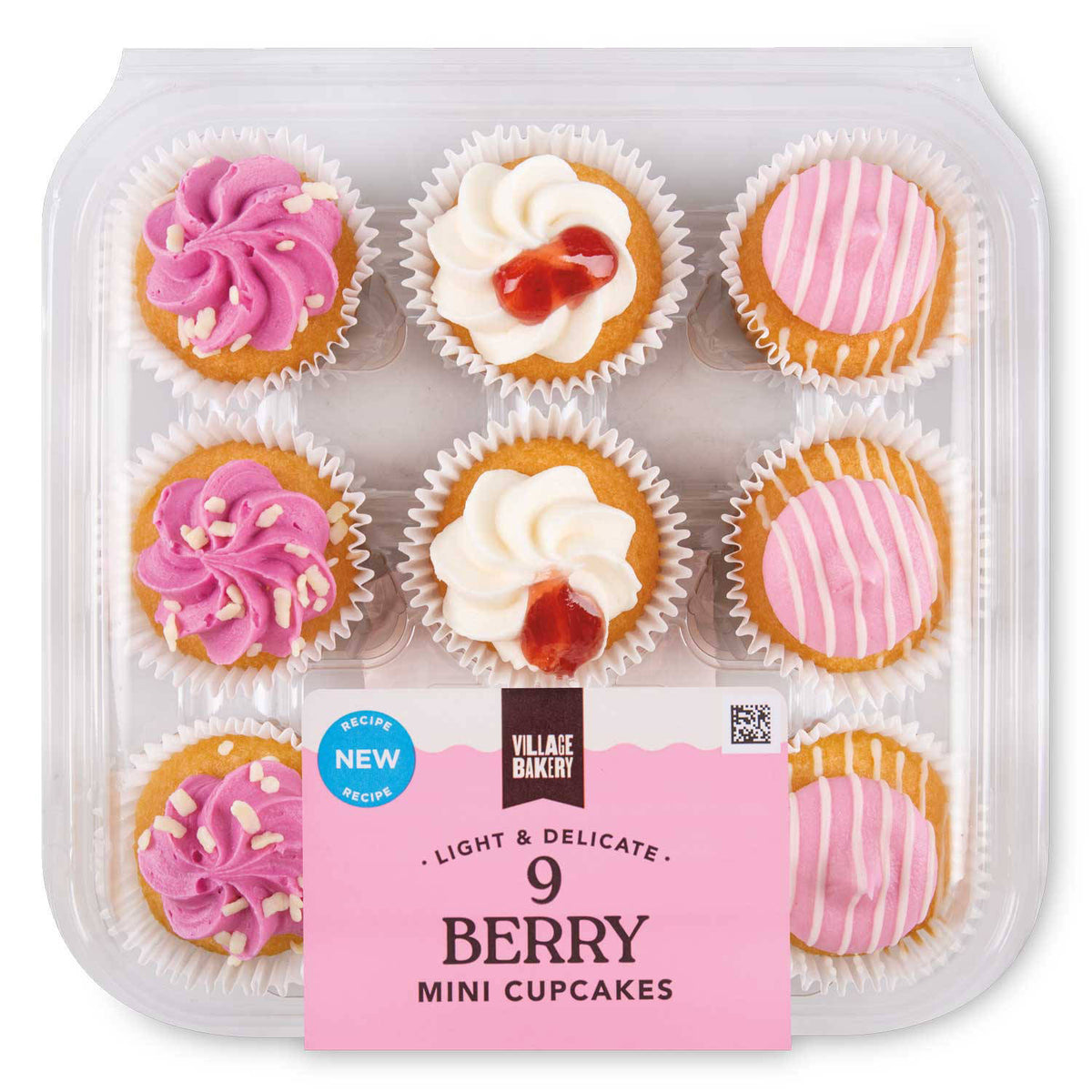 Berry Mini Cupcakes with sweet frosting - British product