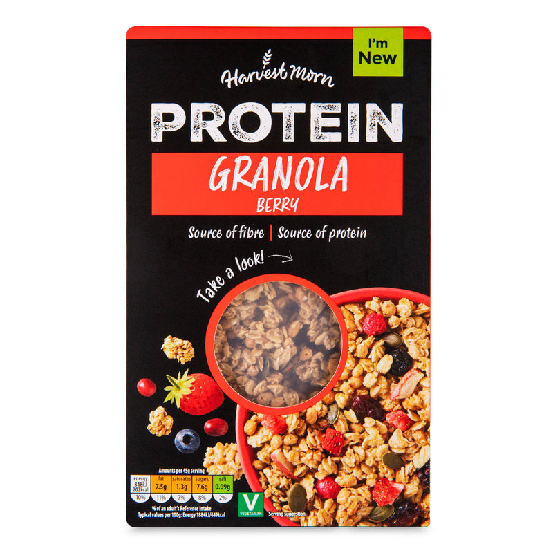 Berry protein granola breakfast cereal (British brand)