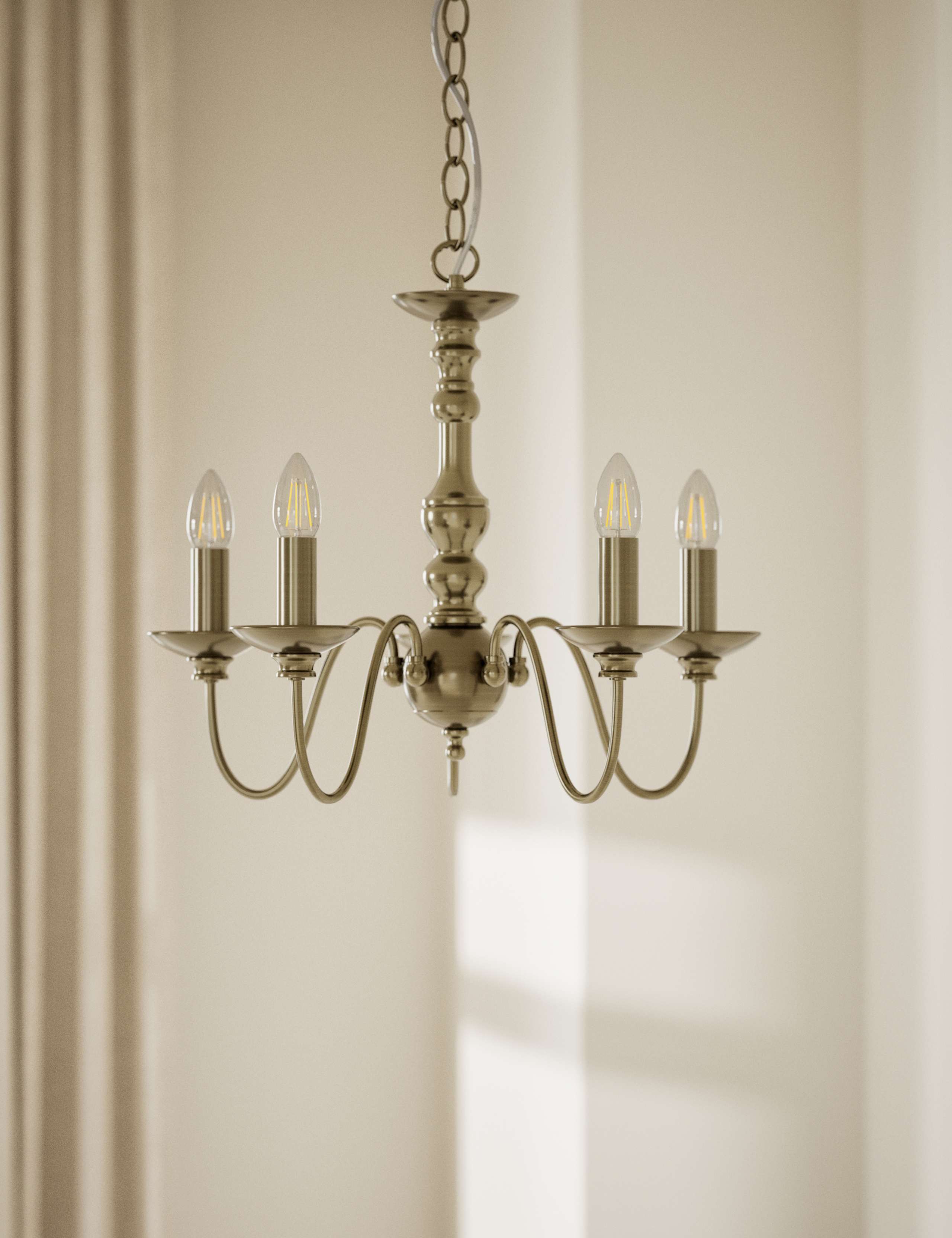 Bethany chandelier antique brass five lights (British brand)