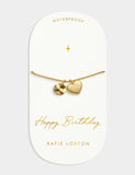 Katie Loxton birthday gold plated waterproof bracelet - British product