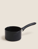 Black aluminium 14cm non-stick milk pan - British product