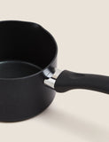 Black aluminium 14cm non-stick milk pan - British product