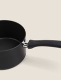 Black Aluminium non-stick saucepan 18cm, imported from the UK