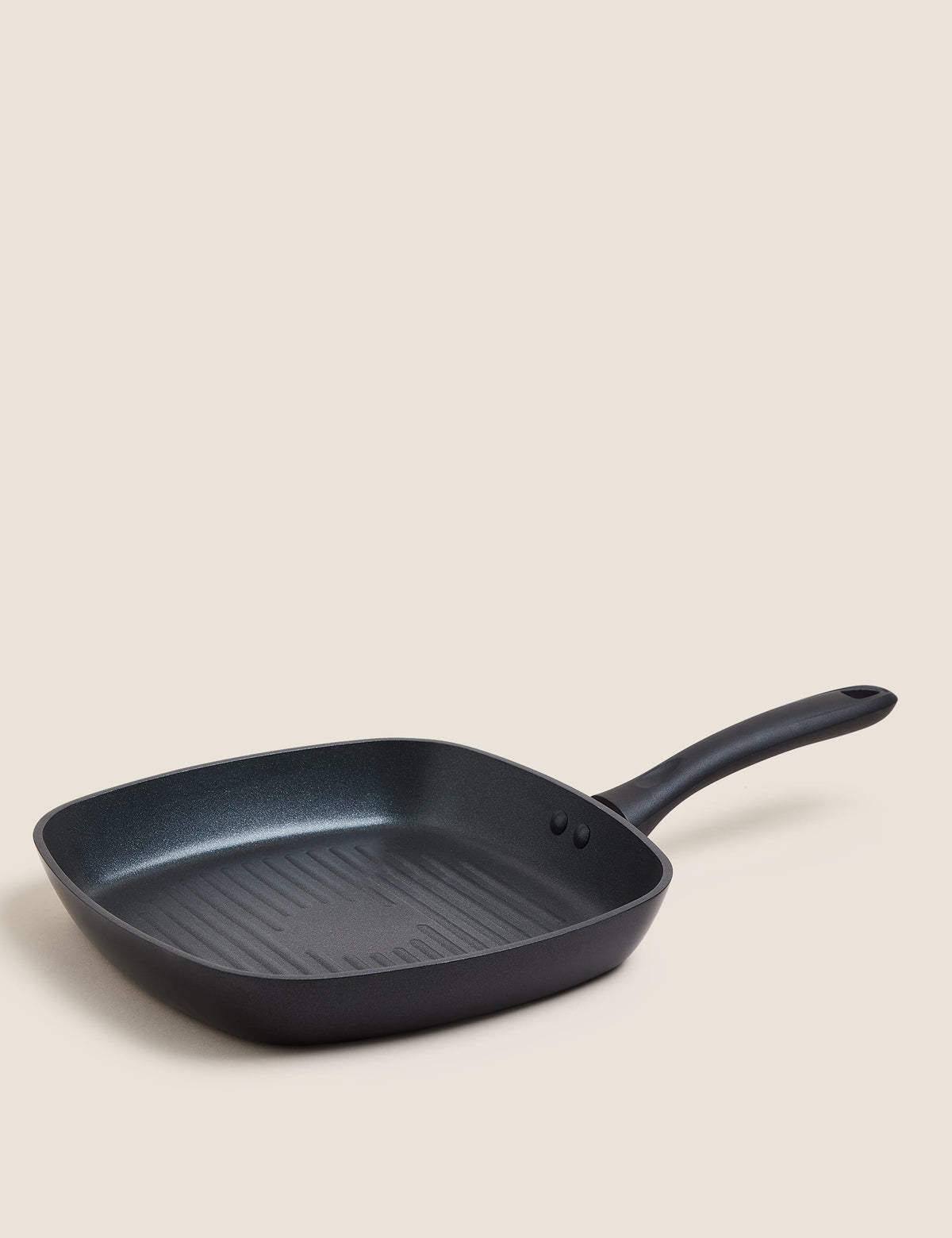 Black Aluminium 26cm Non-Stick Griddle Pan - British product