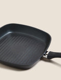 Black Aluminium 26cm Non-Stick Griddle Pan - British product