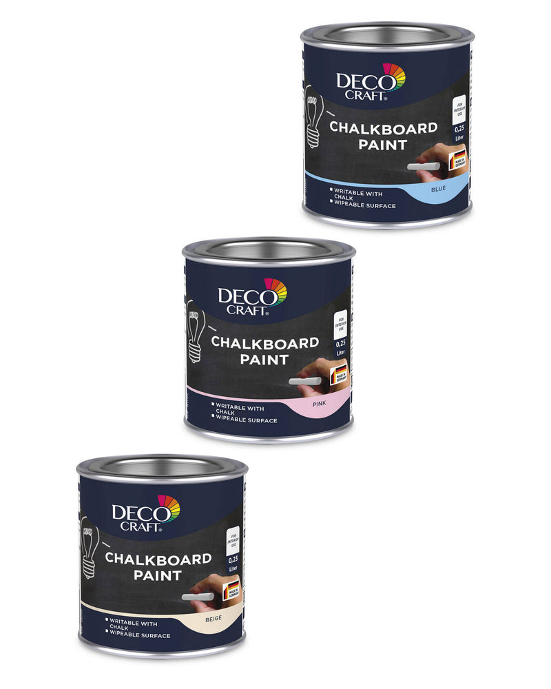 Blackboard paint 250ml in assorted colours, imported from the UK