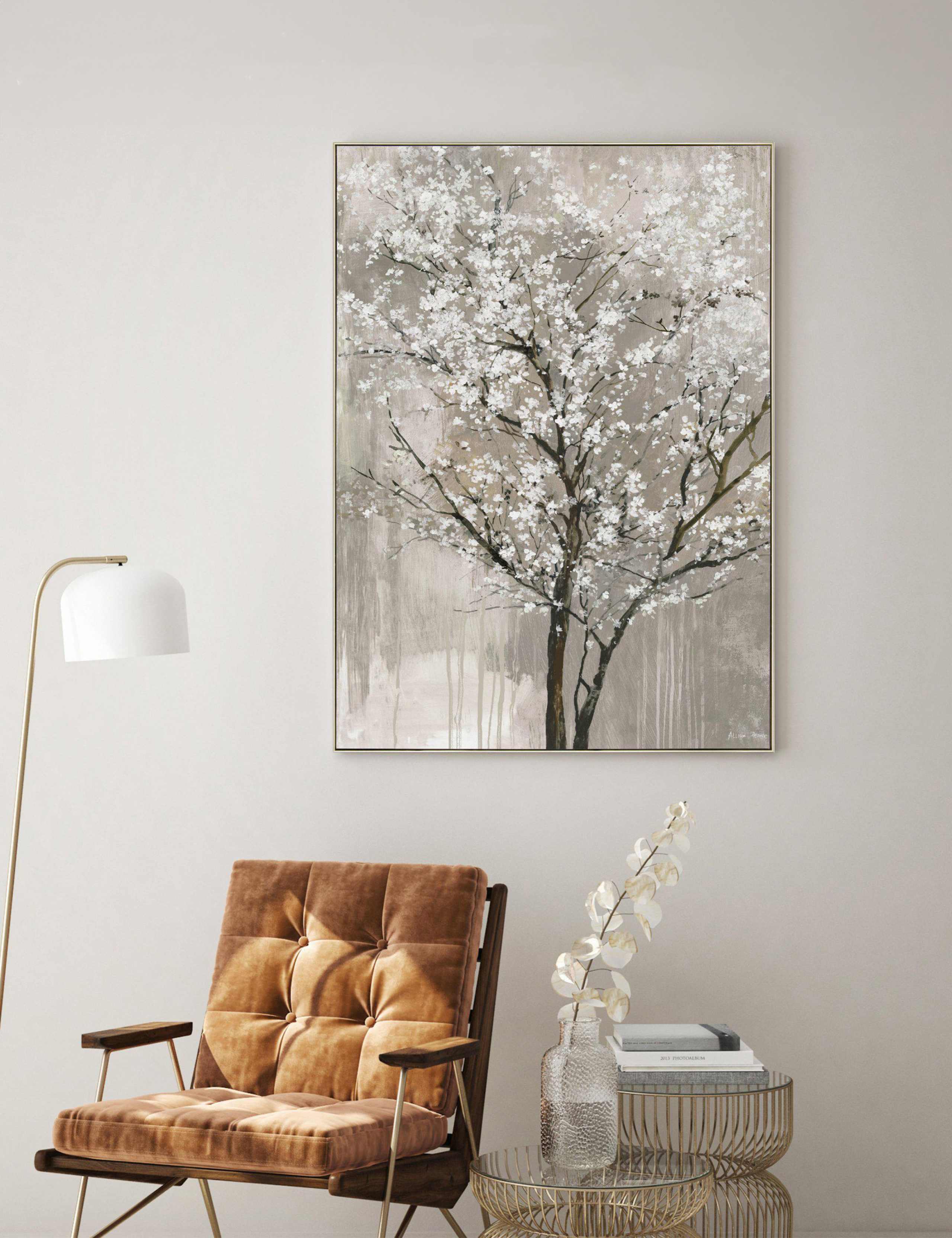 Gallery Direct Blossom Breeze square framed art extra large - British product