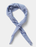 Blue bow print scarf polyester (British brand)