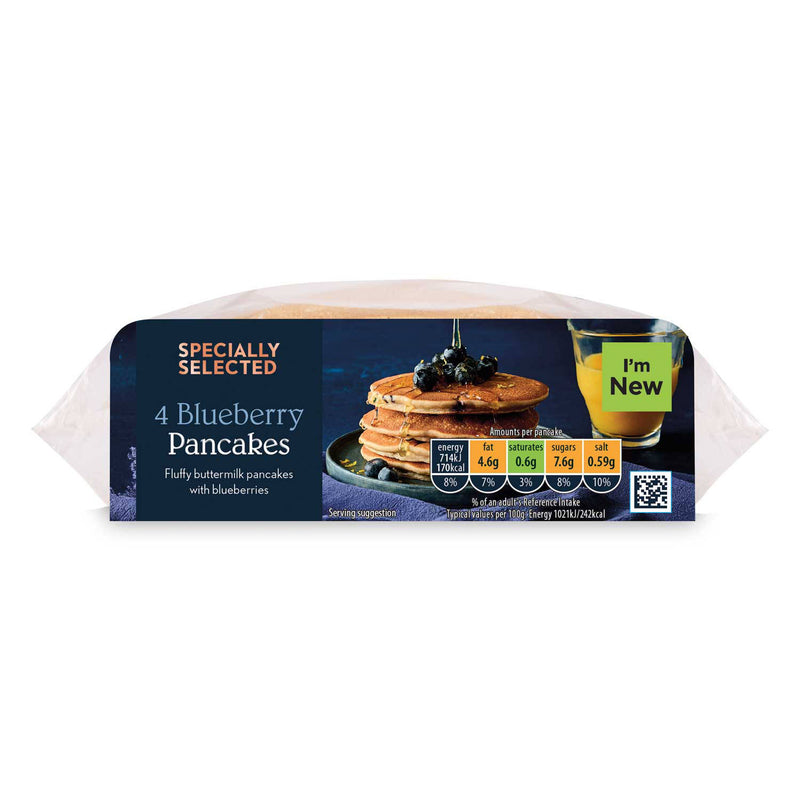Blueberry pancakes 4 pack with sweet berry flavour, UK version