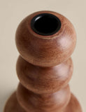 Bobbin wooden dinner candle holder - British product