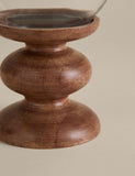Bobbin wooden hurricane candle holder 31x16x16 cm, UK version