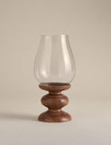 Bobbin wooden hurricane candle holder 31x16x16 cm, UK version