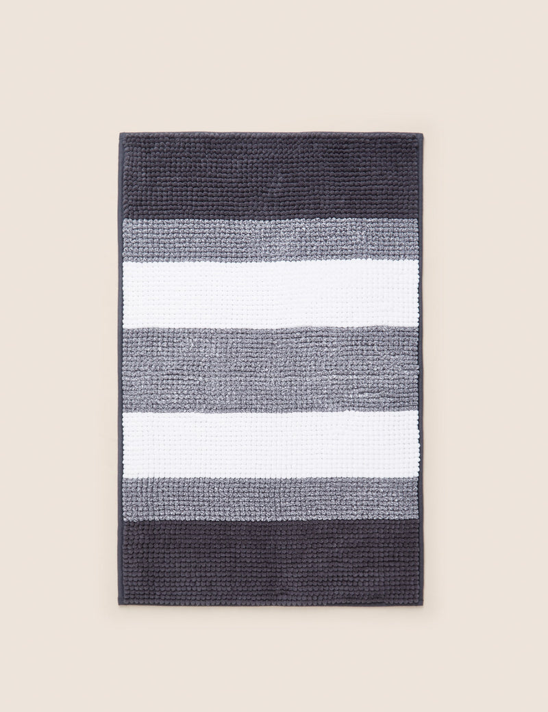 Bobble striped bath mat - British product