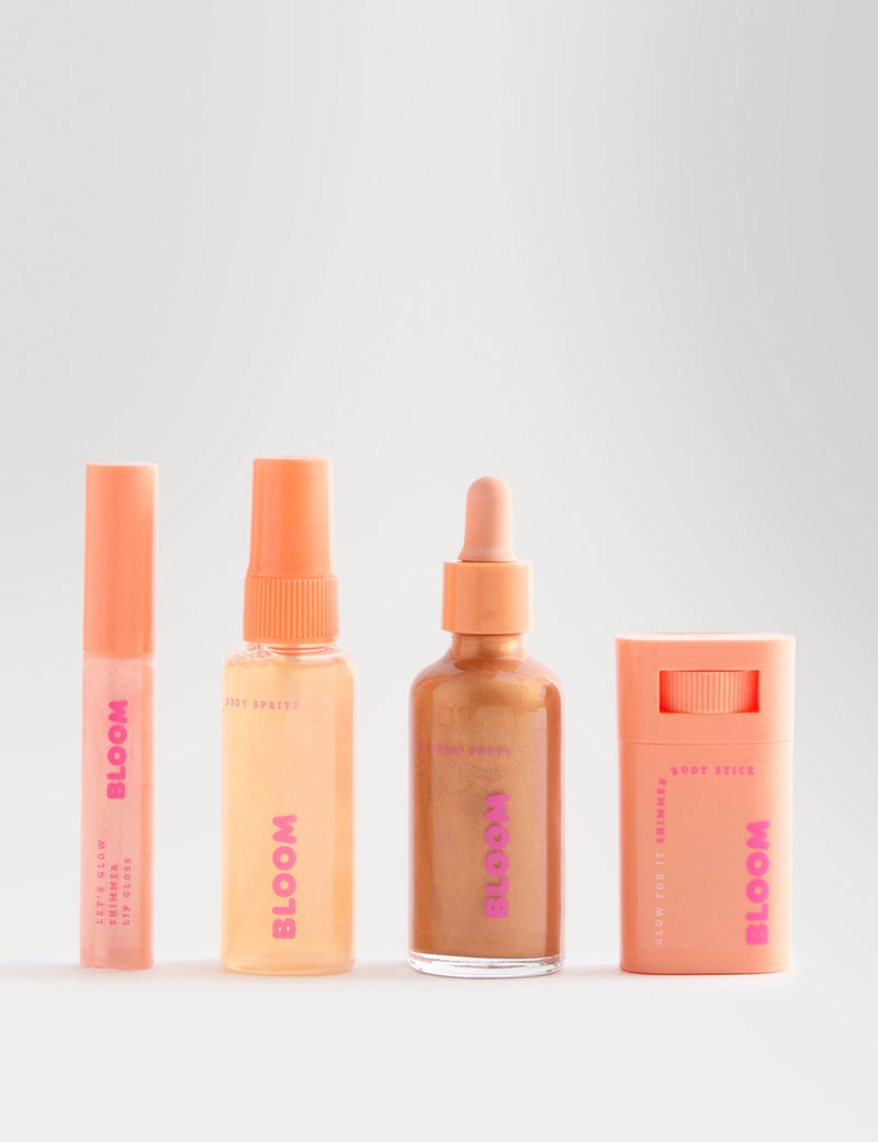 Bloom Body Shimmer Set 4-Piece (British brand)