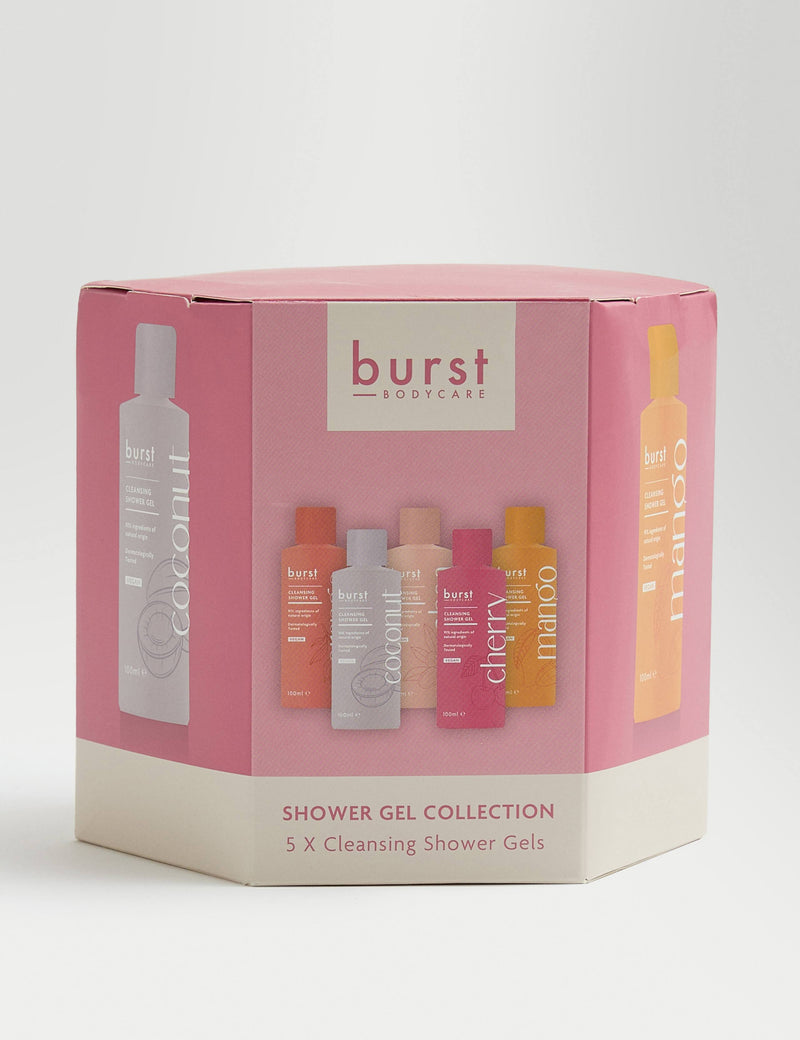 Burst Bodycare mixed shower gel set 5 x 100ml - British product