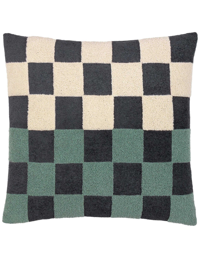 MADE bouclé checkerboard cushion 50cm, UK version