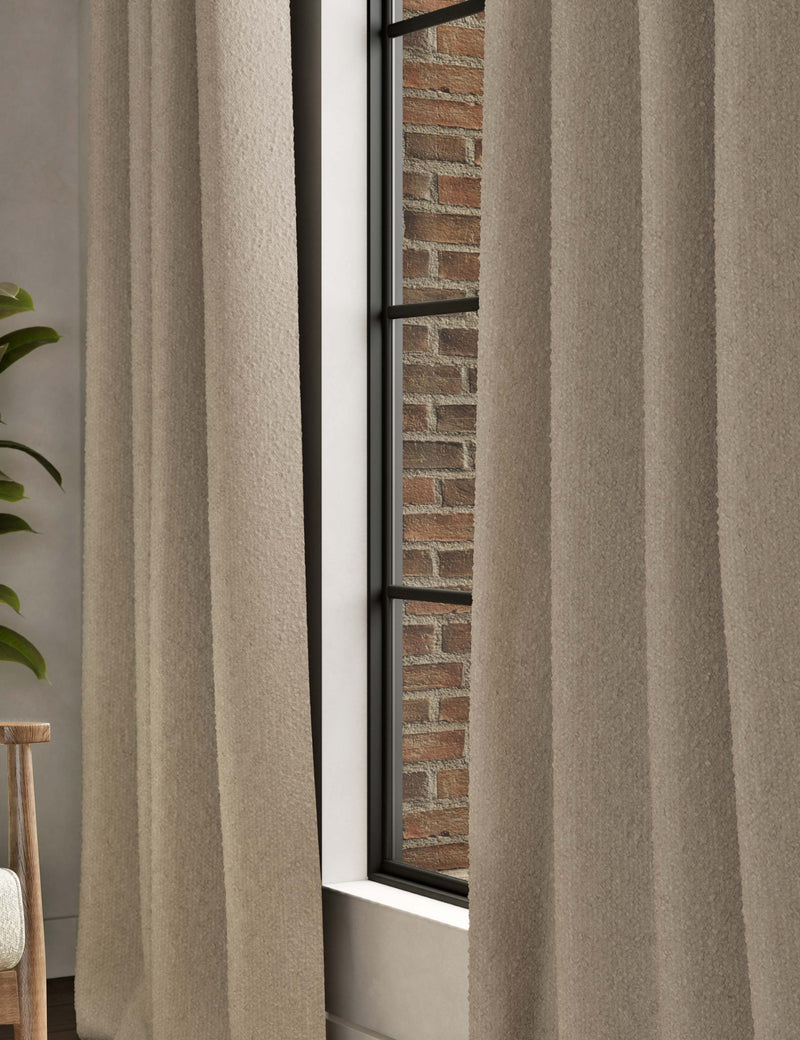 Bouclé eyelet curtains 100% polyester, imported from the UK